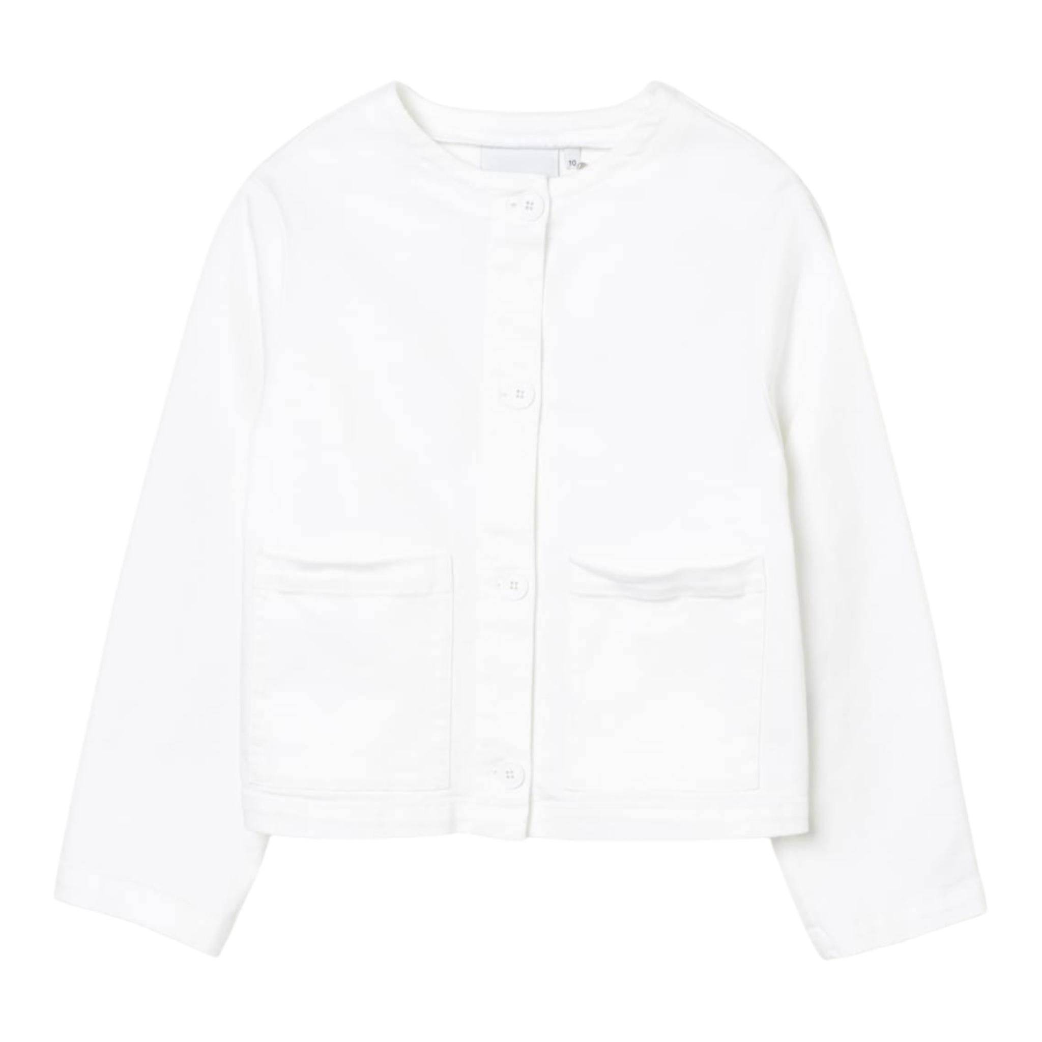 Aspesi Giubbino Tinta Unita con Bottoni per Bambina S25011GBC6060 BIANCO ASPESI 