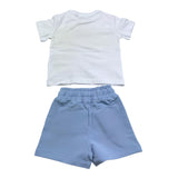 Iceberg Completo 2 Pezzi Bicolore T-Shirt-Bermuda per Neonato CMBICE5104B BIANCO/AZZURRO ICEBERG 
