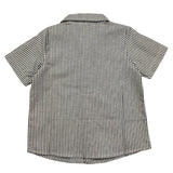 J.O. Milano Camicia Mezza Manica Fantasia A Righe Blu Per Neonato