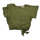 Kocca Camicia Mezza Manica Tinta Unita per Bambina TAMAJAL VERDE Kocca 
