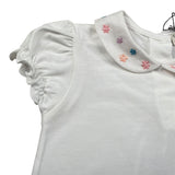 J.O. Milano T-Shirt Tinta Unita con Colletto per Neonata 576G3 BIANCO J.O. MILANO 