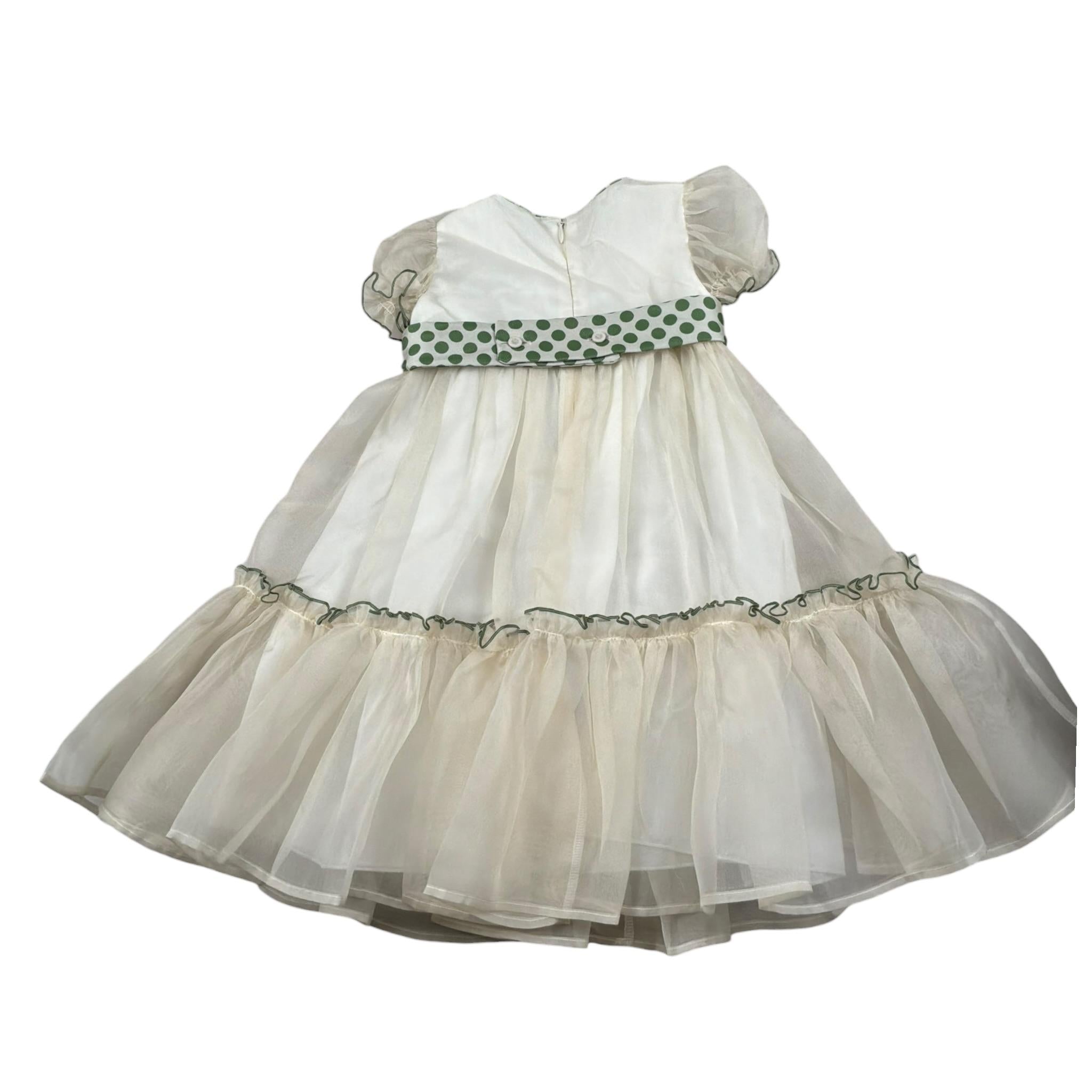 La Stupenderia Abito Mezza Manica Tinta Unita con Cinturino per Neonata CJAB97 AVORI LA STUPENDERIA 