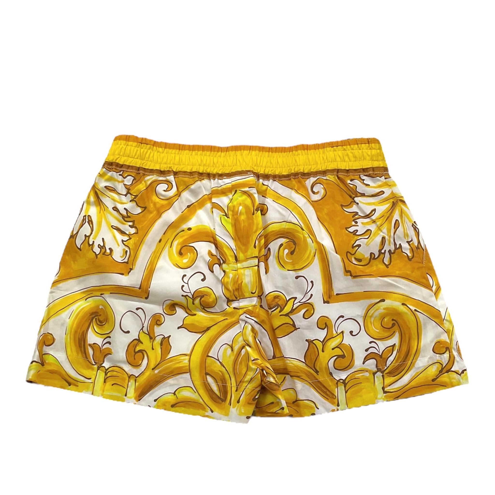 Dolce & Gabbana Short Tinta Unita con Fantasia Rose per Bambina L53Q29 BIANCO DOLCE & GABBANA 