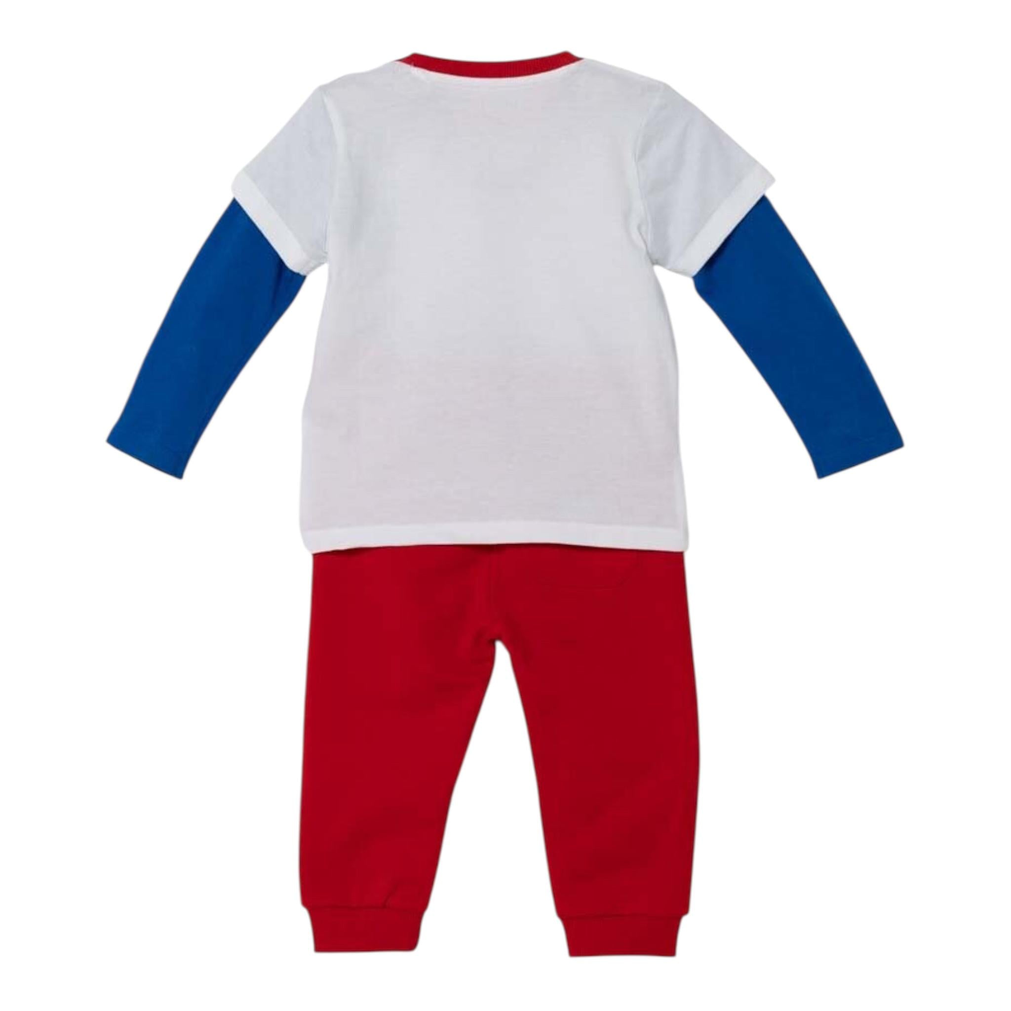 GUESS completo 2 pezzi shirt-pantalone tricolore Bianco/rosso per Neonato I4YG03K8HM3 BIANCO/ROSSO GUESS 