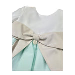 Le Bebe Abito Mezza Manica Bicolore per Neonata LBG6431 BIANCO/VERDE ACQUA LE BEBE 