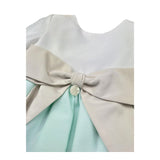 Le Bebe Abito Mezza Manica Bicolore per Neonata LBG6431 BIANCO/VERDE ACQUA LE BEBE 