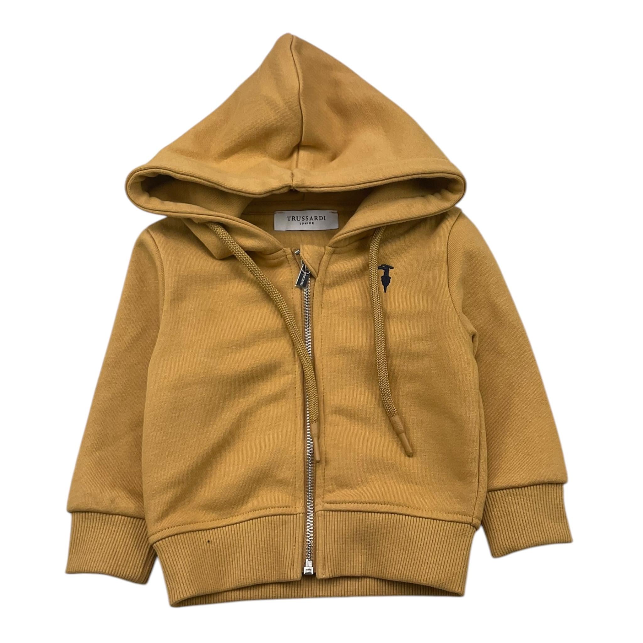 TRUSSARDI felpa con zip e cappuccio tinta unita Cammello per Neonato TIA25023FE CAMMELLO TRUSSARDI 