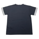 t-shirt girocollo tinta unita con profili maniche in contrasto PP4050 BLU PAOLO PECORA 