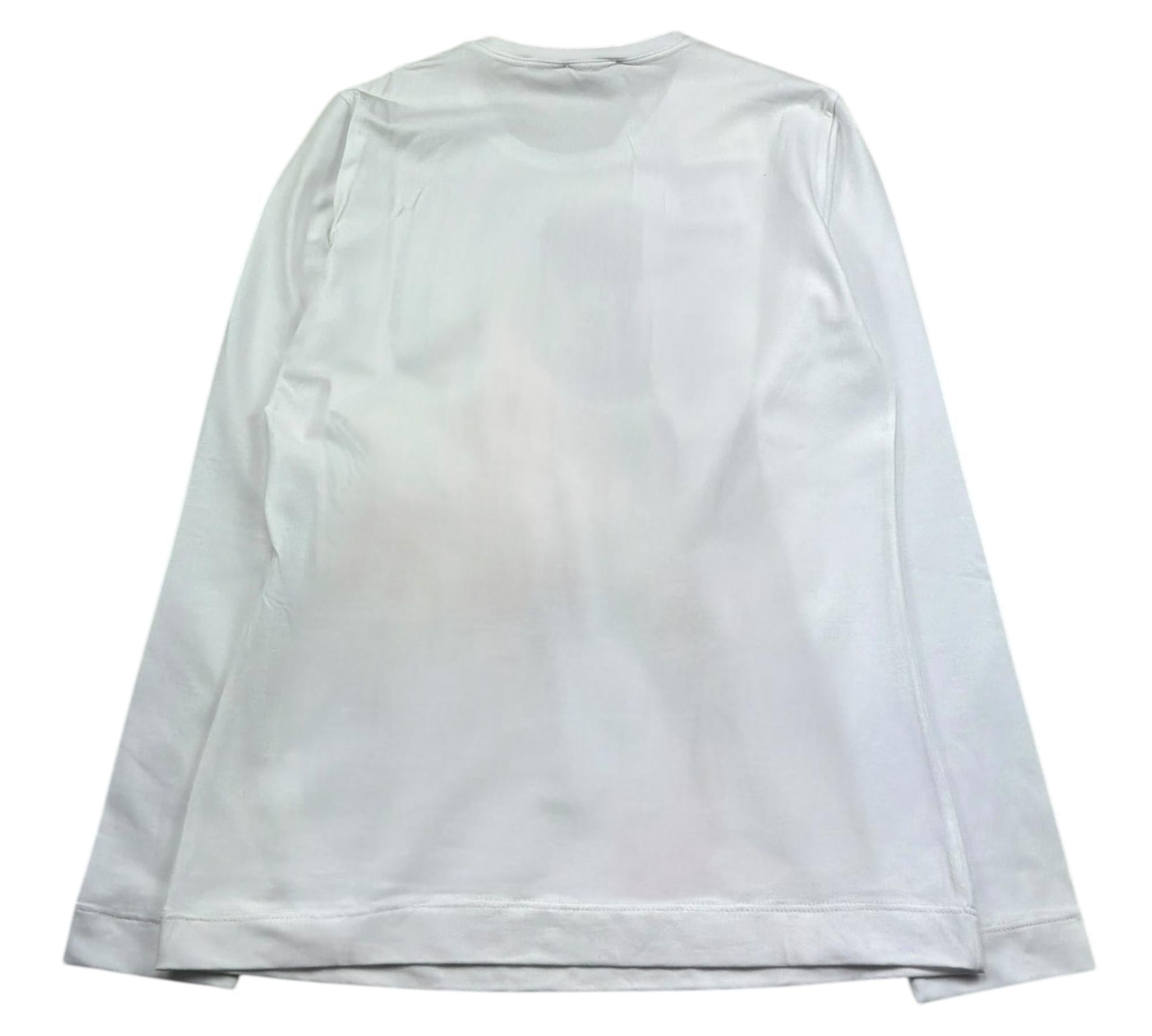 Monnalisa Shirt Girocollo Tinta Unita con Stampa per Bambina 113605A2 BIANCO MONNALISA 