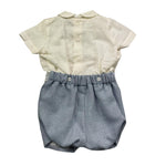 Pontoporponto Pagliaccetto Mezza Manica Bicolore per Neonato 6314 BIANCO/AZZURRO PONTOPORPONTO 