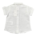 Mini Banda Camicia Mezza Manica Tinta Unita per Neonato 3B604 BIANCO MINI BANDA 