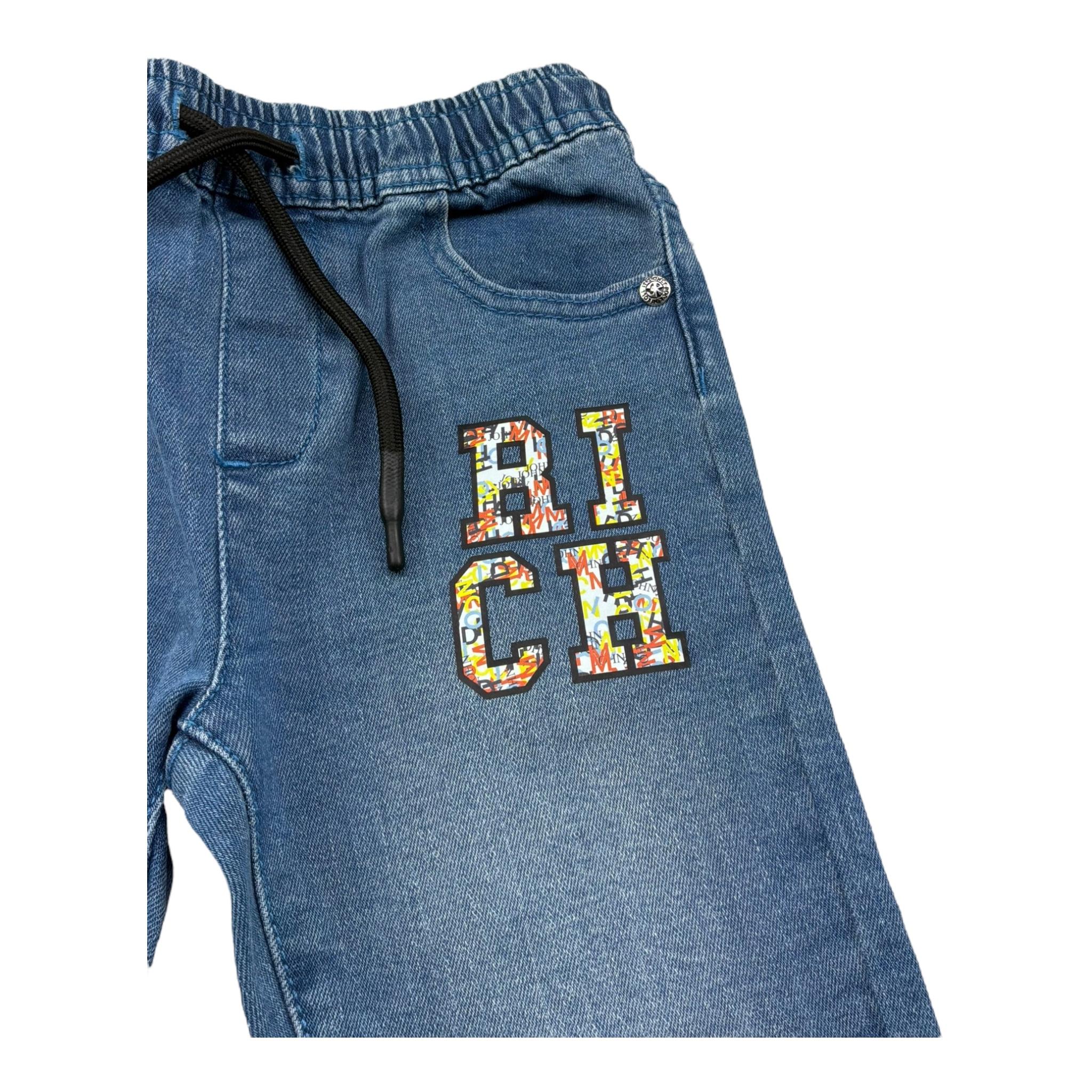 John Richmond Jeans Tinta Unita con Elastico In Vita per Neonato RIP25047JE BLU JOHN RICHMOND 