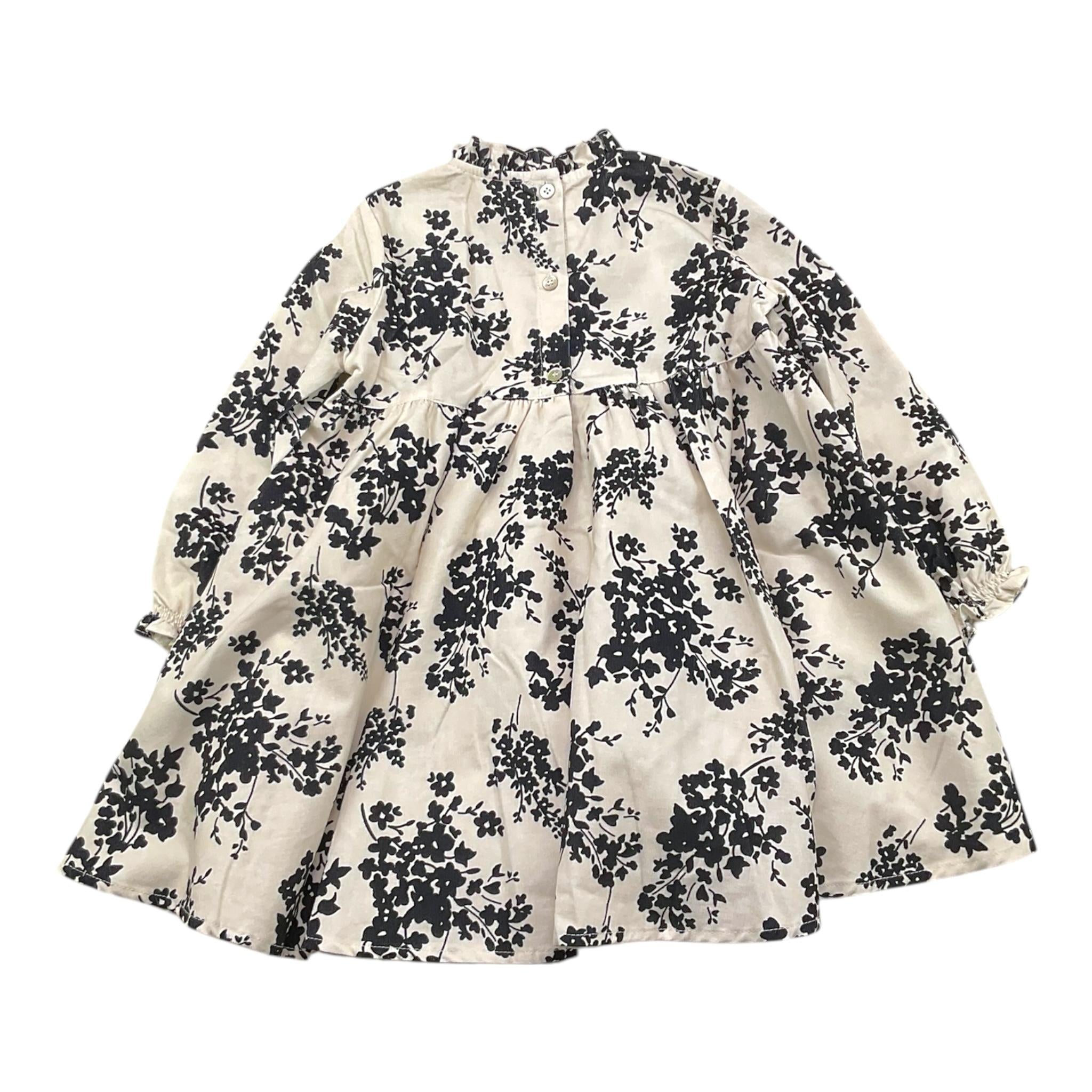 ZHOE & TOBIAH abito tinta unita con stampa fiori Beige per Bambina VFL2 BEIGE ZHOE & TOBIAH 