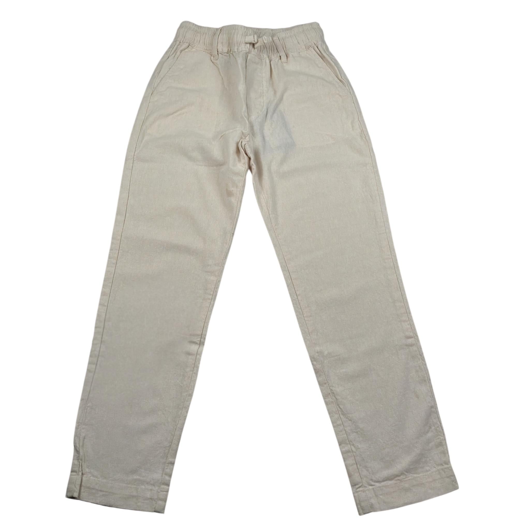 Please Pantalone tinta unita con Elastico In Vita Beige per Bambino PE75300B62 BEIGE PLEASE 