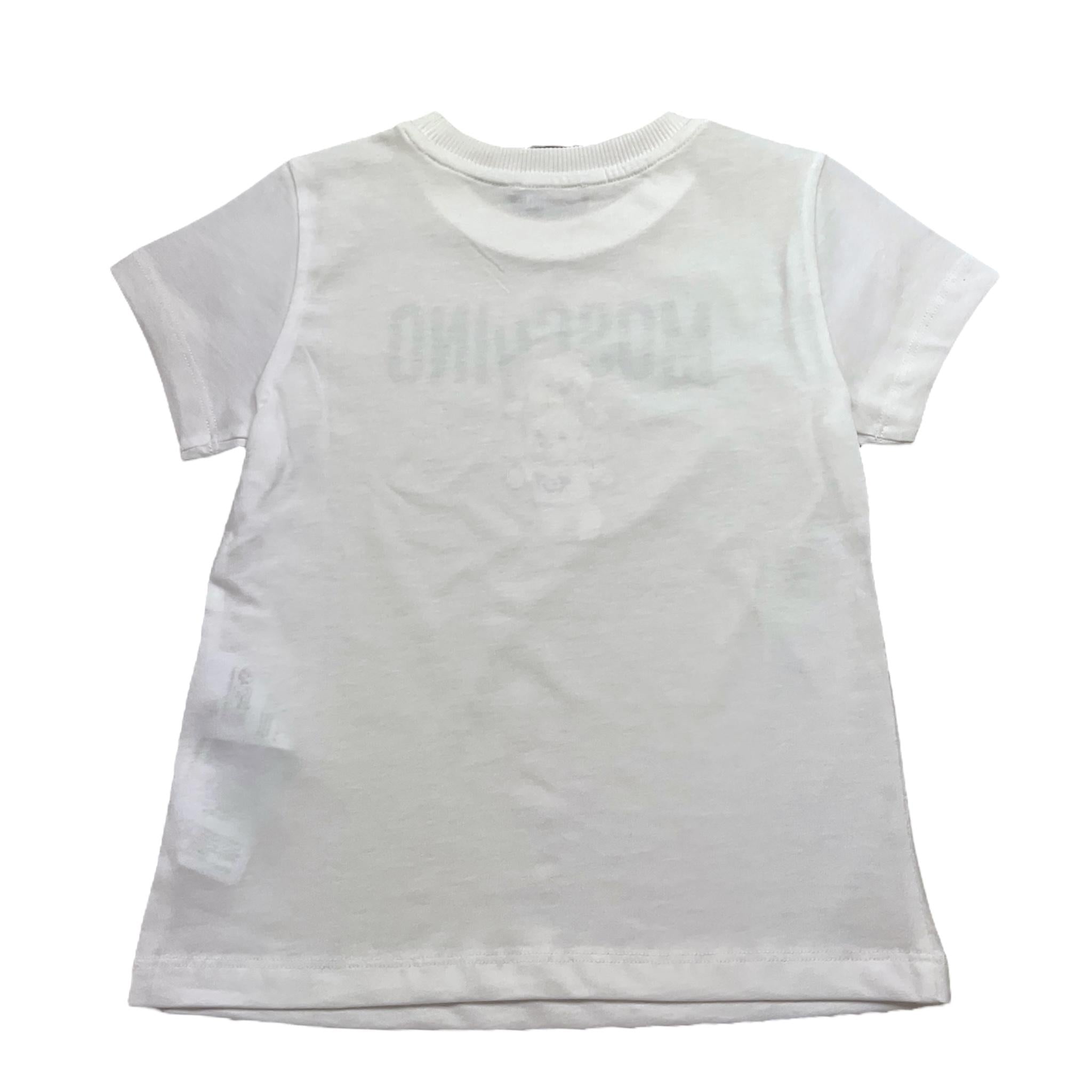 MOSCHINO t-shirt tinta unita con stampa Bianco per Bambina HVM04K BIANCO MOSCHINO 