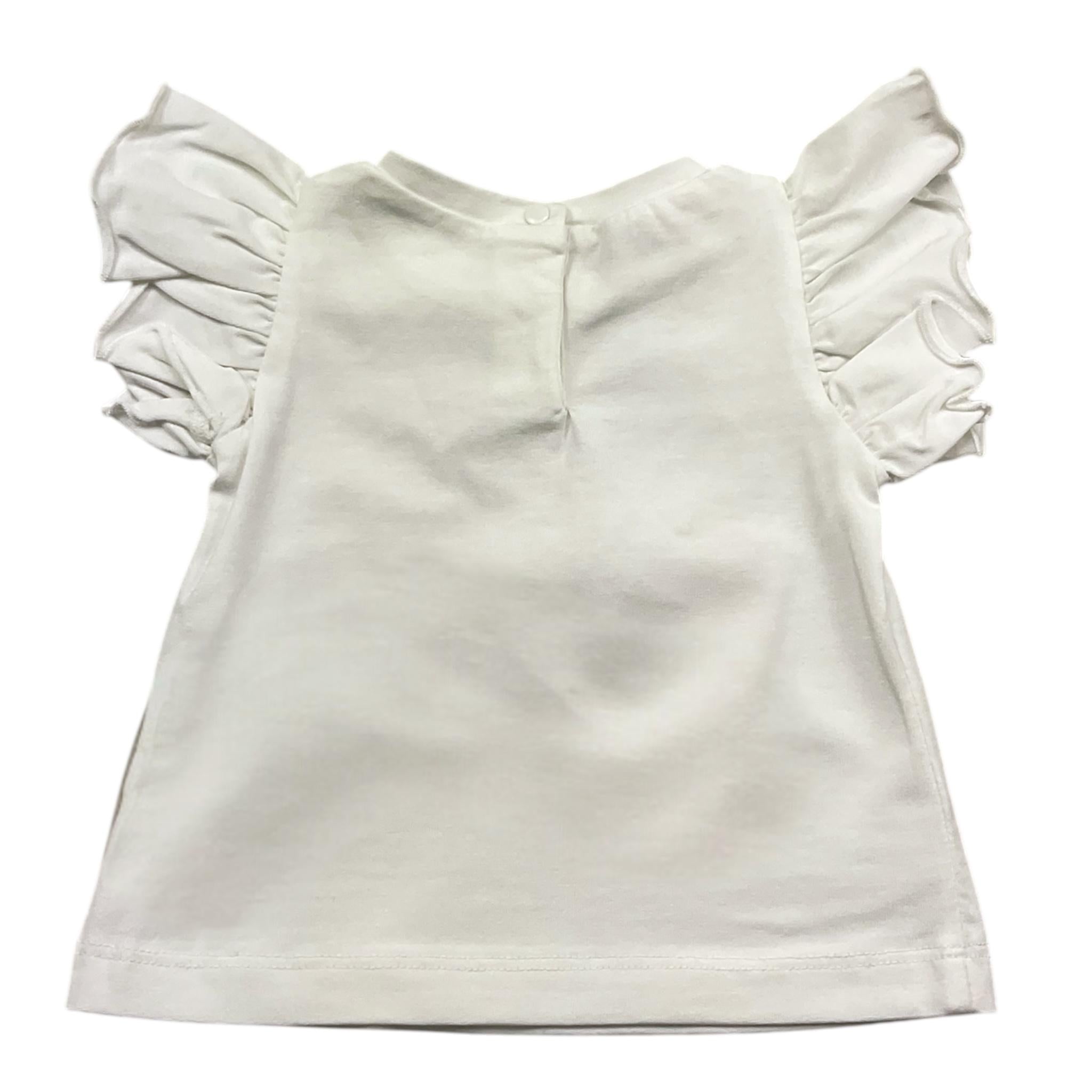 Liu Jo T-Shirt Tinta Unita Girocollo con Stampa per Neonata HA5064 BIANCO LIU JO 