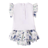 Minibanda Completo 2 Pezzi T-Shirt-Culotte per Neonata 3B786 BIANCO MINIBANDA 