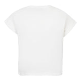 Ermanno Scervino T-Shirt Girocollo Tinta Unita con Brillantini per Bambina SFTS030 BIANCO ERMANNO SCERVINO 