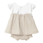 Mayoral Set 2 Pezzi Abito-Coulotte Bicolore per Neonata 1845X BIANCO/BEIGE MAYORAL 