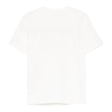 Elisabetta Franchi T-Shirt Girocollo Tinta Unita con Applicazioni Brillantini per Bambina EFTS239X BIANCO ELISABETTA FRANCHI 