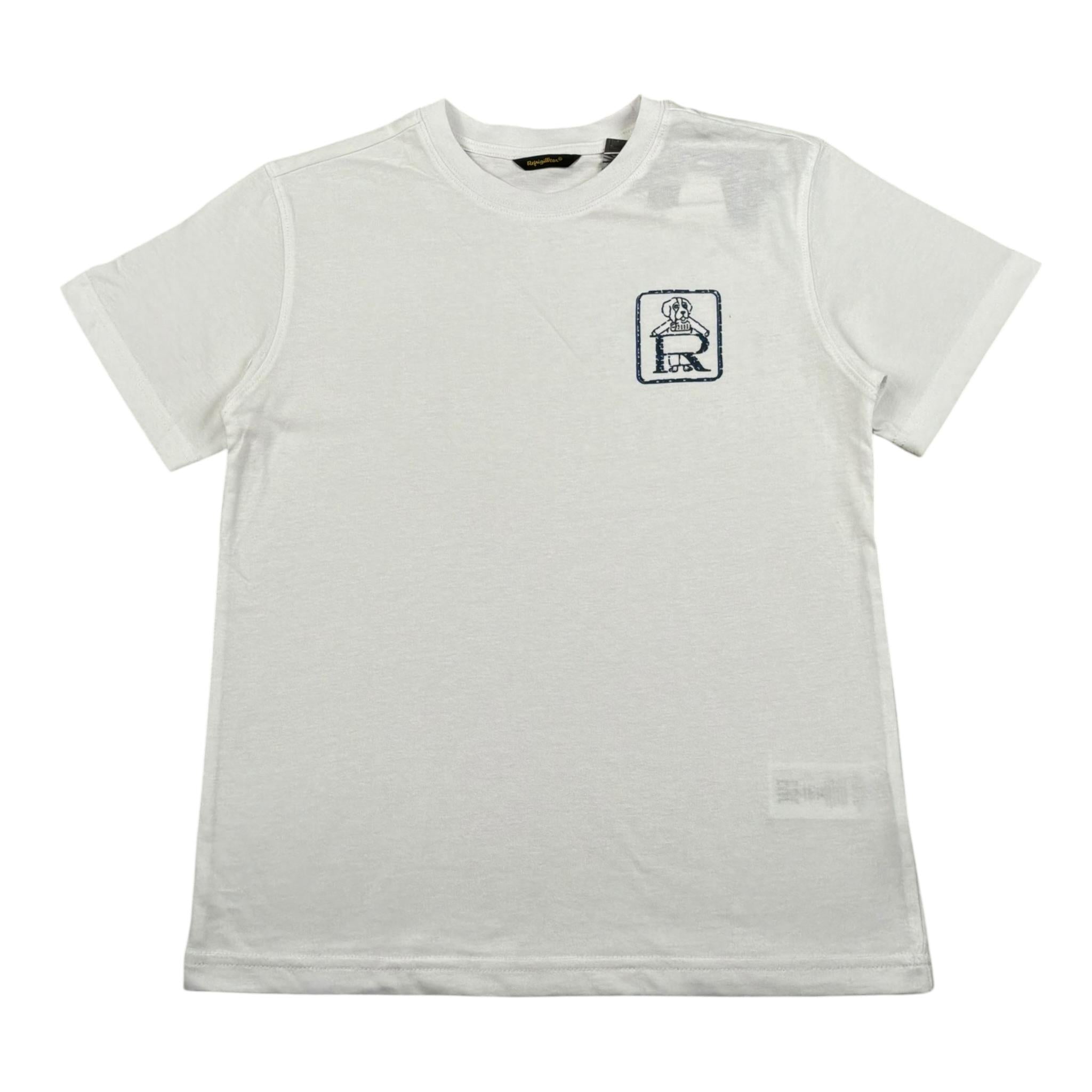 Refrigiwear T-Shirt Girocollo Tinta Unita con Stampa per Bambino 157TRMJS25 BIANCO REFRIGIWEAR 