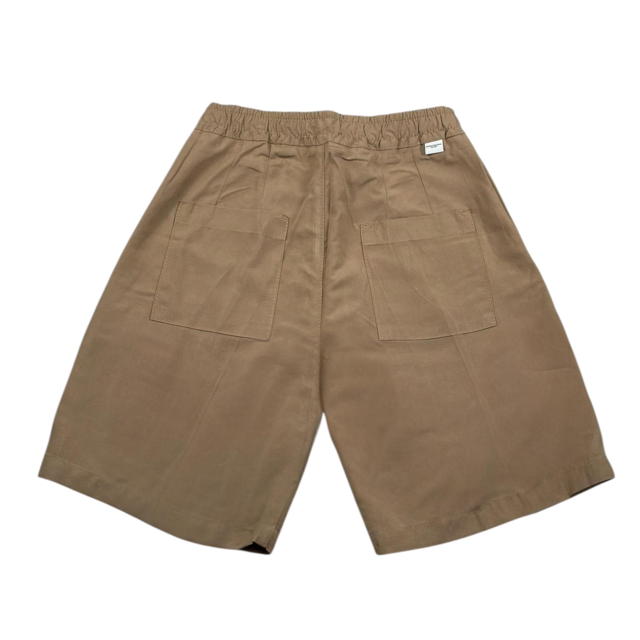 Paolo Pecora Bermuda Tinta Unita con Elastico In Vita per Bambino PP4009 BEIGE PAOLO PECORA 