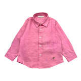 Manuel Ritz Camicia Tinta Unita Con Bottoni Rosa Per Neonato