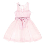 Monnalisa Abito Giromanica Tinta Unita In Tulle per Bambina 199906 ROSA MONNALISA 