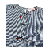 Saint Barth Camicia Mezza Manica Fantasia A Righe per Bambina ALYSON BLU SAINT BARTH 