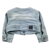 Nanan Giubbino In Denim Tinta Unita Con Tasche Azzurro Per Neonata