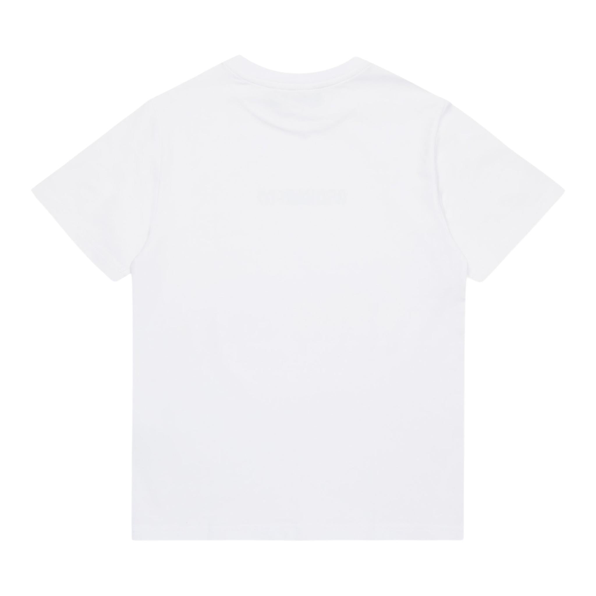 DSQUARED2 t-shirt girocollo tinta unita con logo Bianco per Bambino DQ2652 BIANCO DSQUARED2 