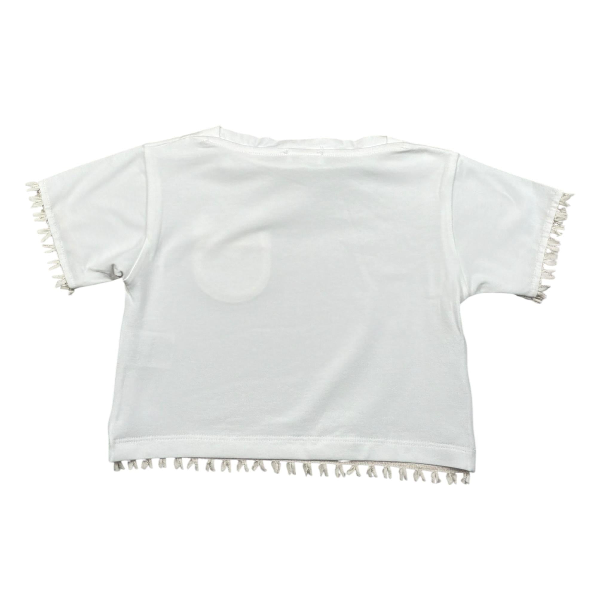 Lalalu' T-Shirt Tinta Unita Girocollo con Taschino per Neonata TSL80PBXX BIANCO LALALU' 