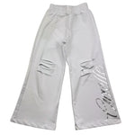 Gaelle Pantalone Tuta Modello Palazzo Tinta Unita per Bambina 2745PF00382 BIANCO GAELLE 