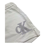 Calvin Klein Short Tinta Unita con Logo E Glitter per Bambina IG0IG02959 BIANCO CALVIN KLEIN 