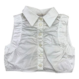 Meimeij Camicia Giromanica Tinta Unita Bianco Per Bambina