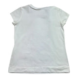 Monnalisa T-Shirt Girocollo Tinta Unita con Stampa per Bambina 113610 BIANCO MONNALISA 