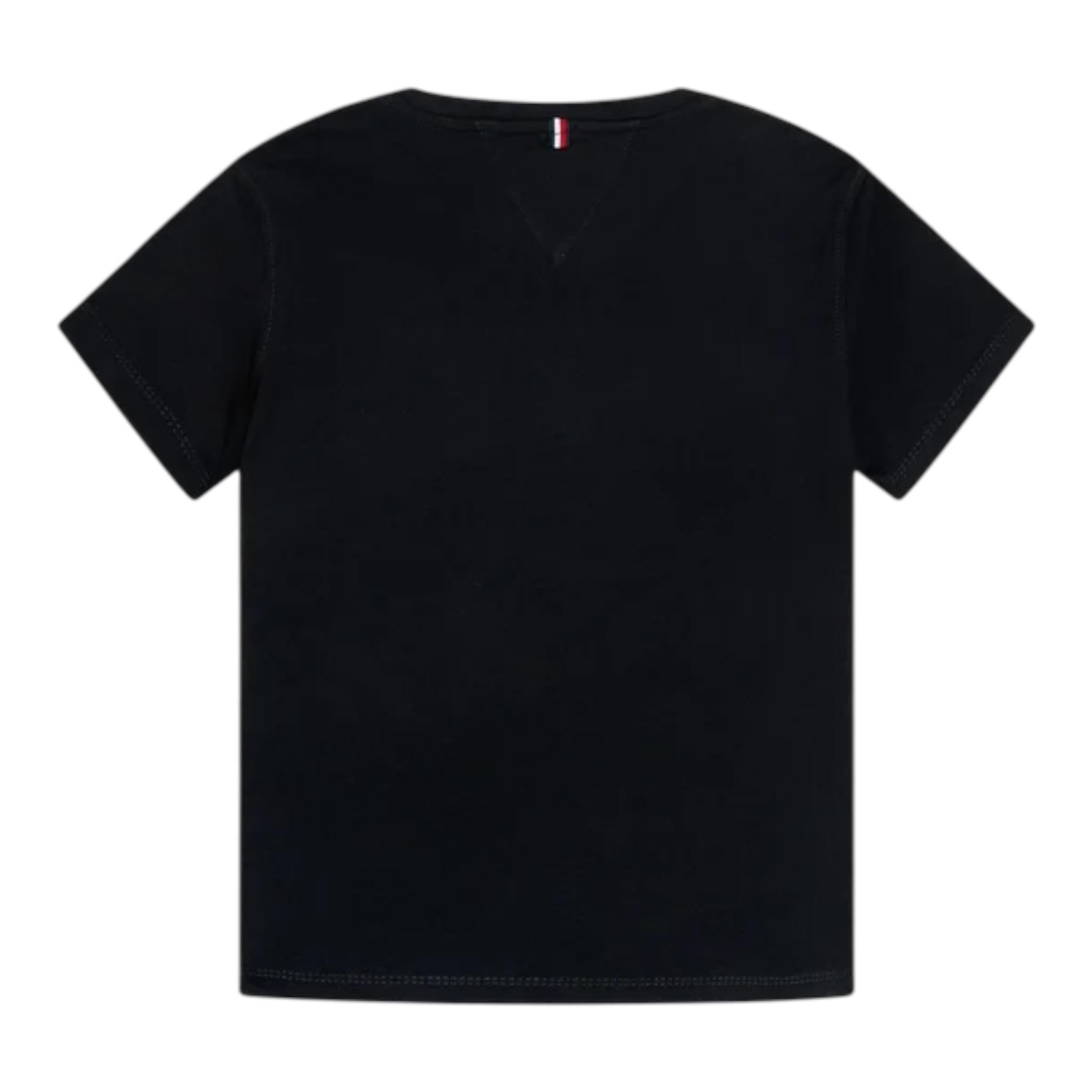 Tommy Hilfiger T-Shirt Girocollo Tina Unita con Stampa per Neonato KB0KB08575X BLU TOMMY HILFIGER 