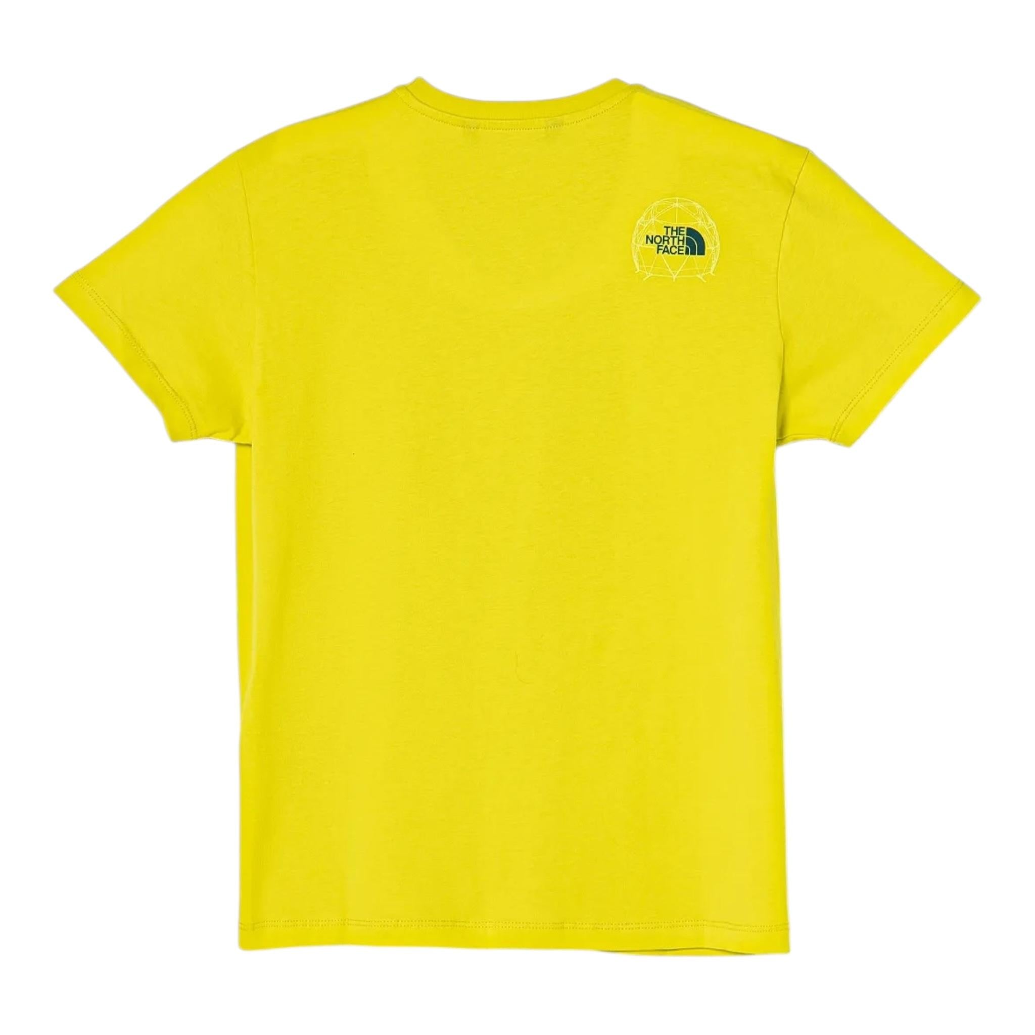 The North Face T-Shirt Girocollo Tinta Unita con Stampa per Bambino NF0A8AXGJE31XXL GIALLO THE NORTH FACE 