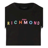 John Richmond Abito Tinta Unita con Stampa per Bambina RGP25159VEX NERO JOHN RICHMOND 