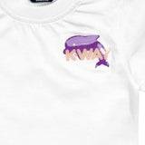 K-Way T-Shirt Girocollo Tinta Unita con Logo per Neonata K4125NWXX BIANCO K-WAY 