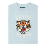 Kenzo T-Shirt Girocollo Tinta Unita con Stampa per Neonato K60977 AZZURRO KENZO 