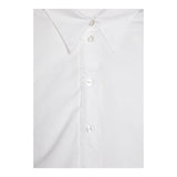 Maison Margiela Camicia Tinta Unita Con Maniche A Sbuffo Bianco Per Bambina