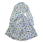 Saint Barth Abito Manica Lunga Fantasia A Righe per Bambina PHILIPA BIANCO SAINT BARTH 