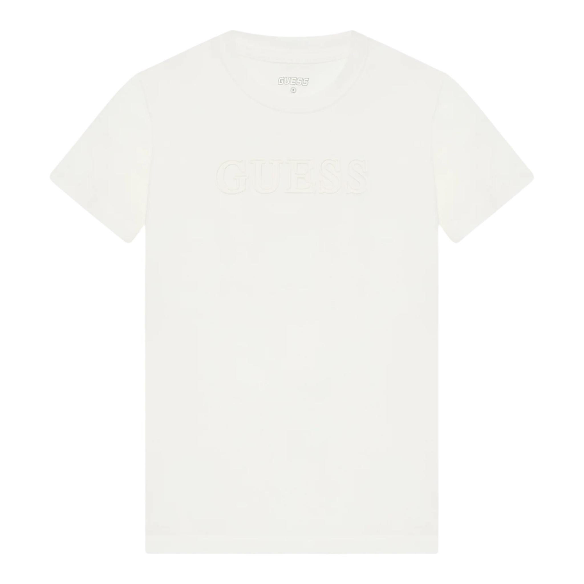 GUESS t-shirt girocollo tinta unita cn logo Bianco per Bambino L2YI59J1311 BIANCO GUESS 