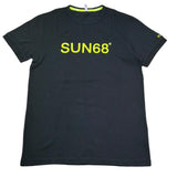 Sun68 T-Shirt Girocollo Tinta Unita con Logo per Bambino T31307 NERO SUN68 