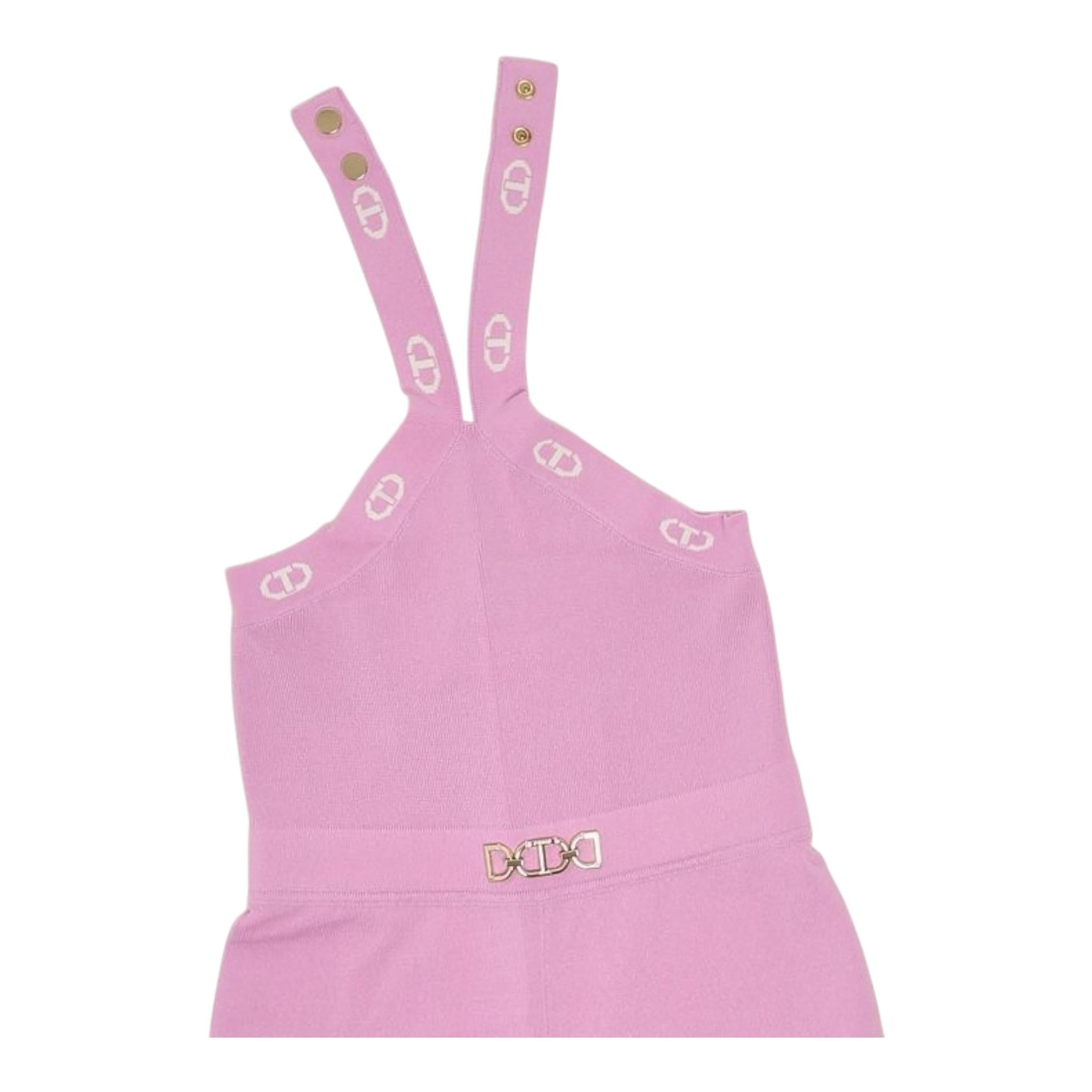 Twinset Tuta Intera Tinta Unita con Logo per Bambina 251GJ3QW1 LILLA TWINSET 