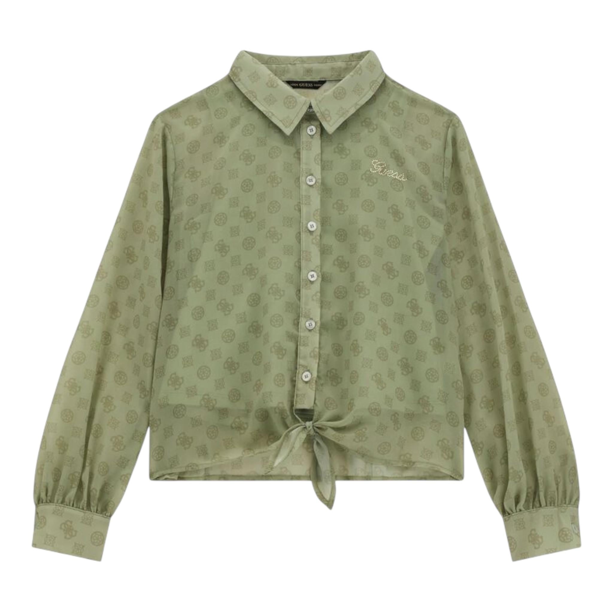 Guess Camicia Manica Lunga Tinta Unita  per Neonata J4YH01WA2T0 VERDE GUESS 