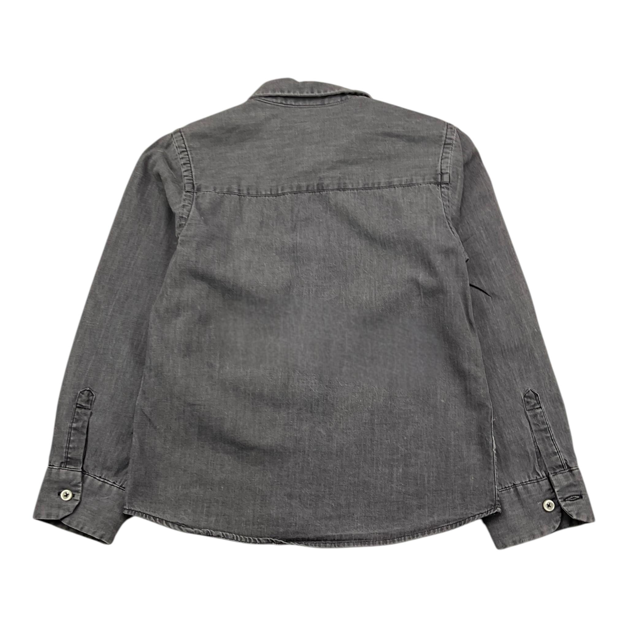 TRUSSARDI camicia tinta unita in denim Grigio per Bambino TBA25116CA GRIGIO TRUSSARDI 