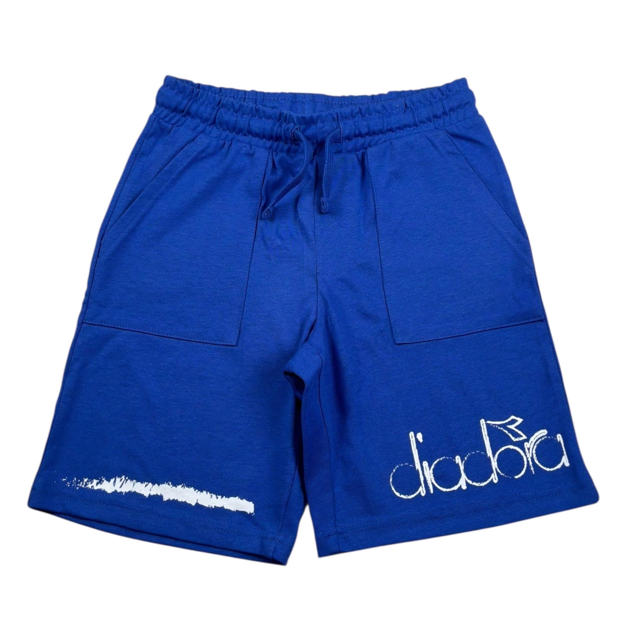 Diadora Bermuda Tinta Unita con Logo per Bambino 102181708 BLU DIADORA 