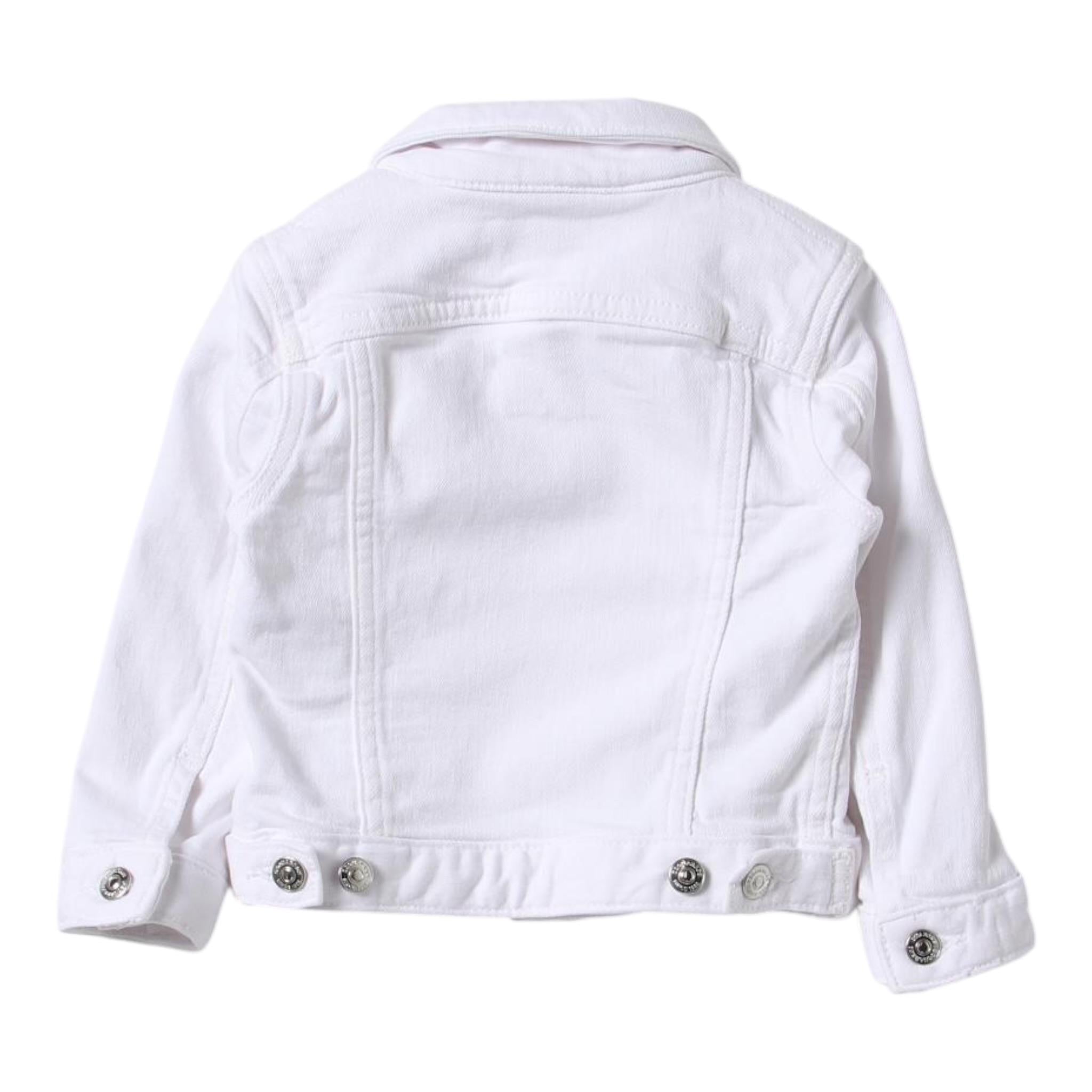 Dsquared2 Giubbino Tinta Unita In Denim per Bambino DQ1765J BIANCO DSQUARED2 